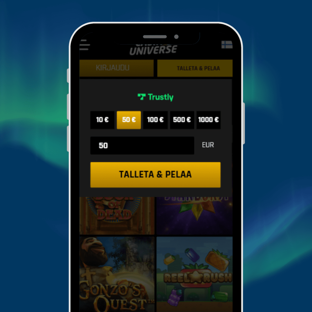 casino universe mobiili maksutavat