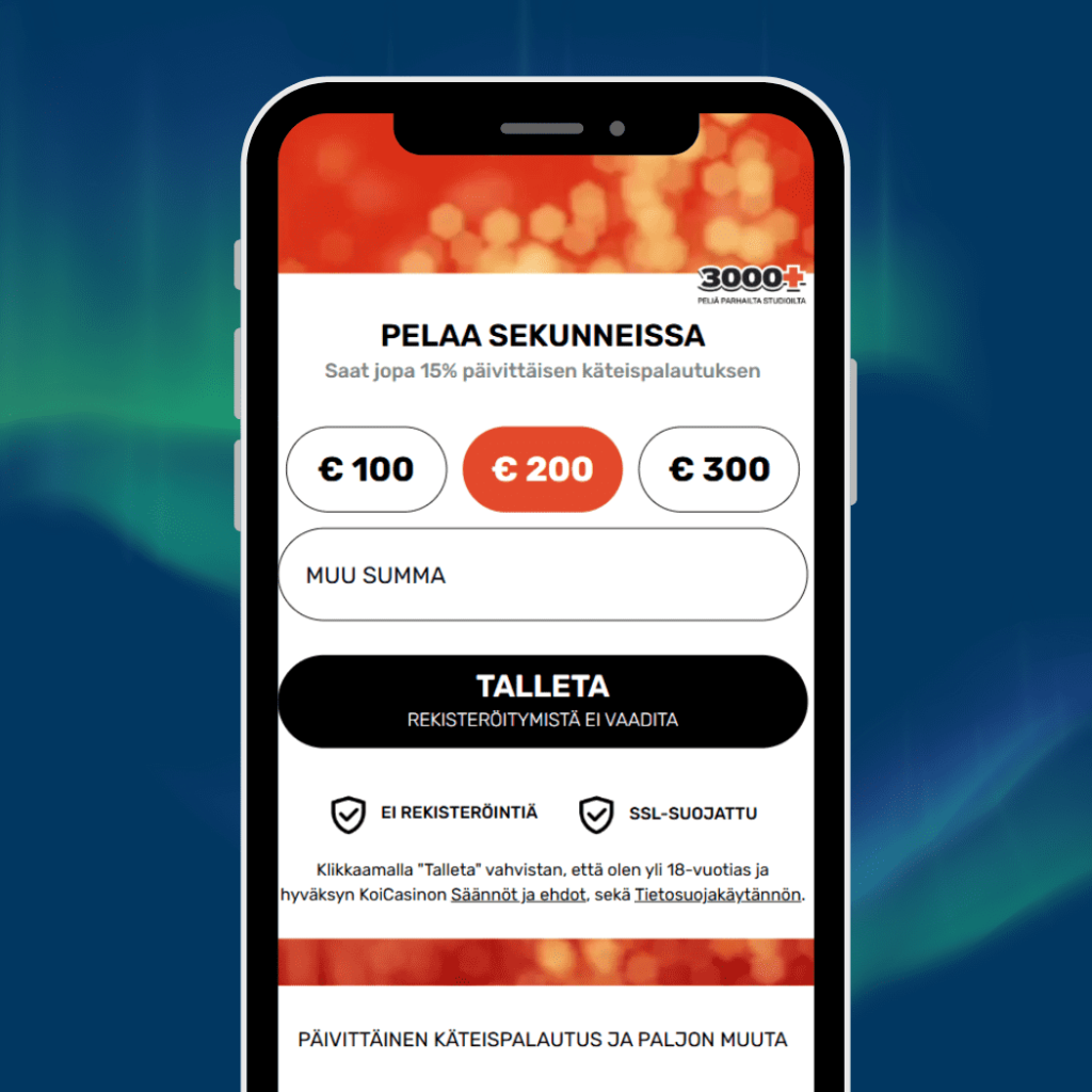 helppo koi casino mobiilivalikko