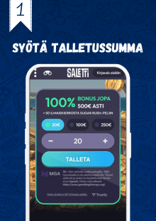 Syötä haluamasi talletussumma.